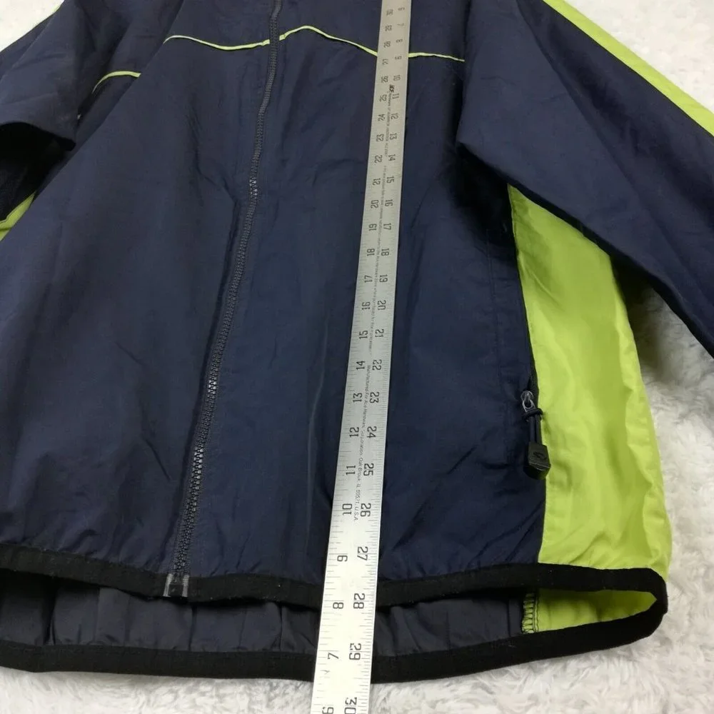 Starter Mens Jacket Windbreaker Hooded Zip‎ Blue Green Mesh Lined Lightweight M